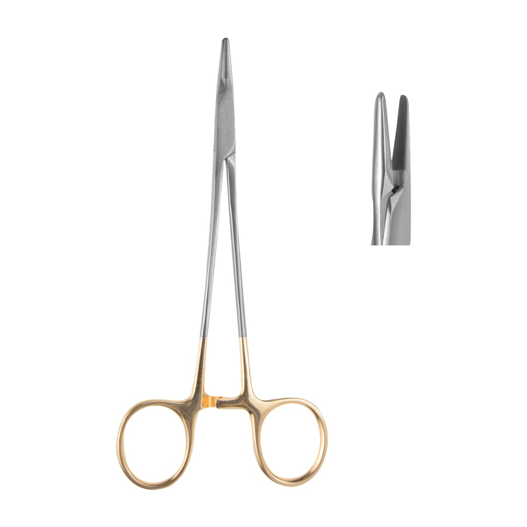 Crile Needle Holder 15cm (TC) Gold