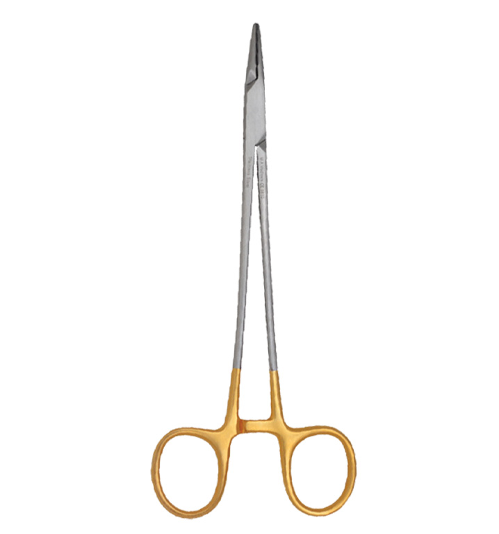 Mayo Hegar Needle Holder 18cm (TC) Gold