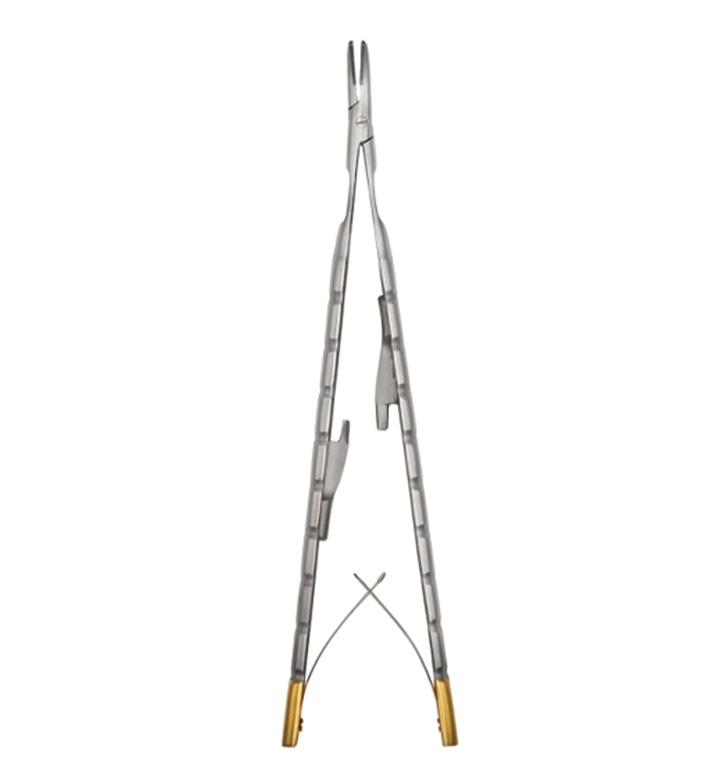 Needle Holder Castroviejo Barraquer Curved wire 5-0, 6-0, 7-0 15cm (TC)