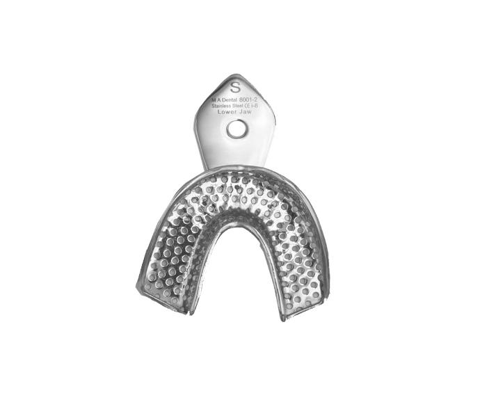 Impression Tray  Rimlock Perforated Lower Jaw  Fig.1 Small
