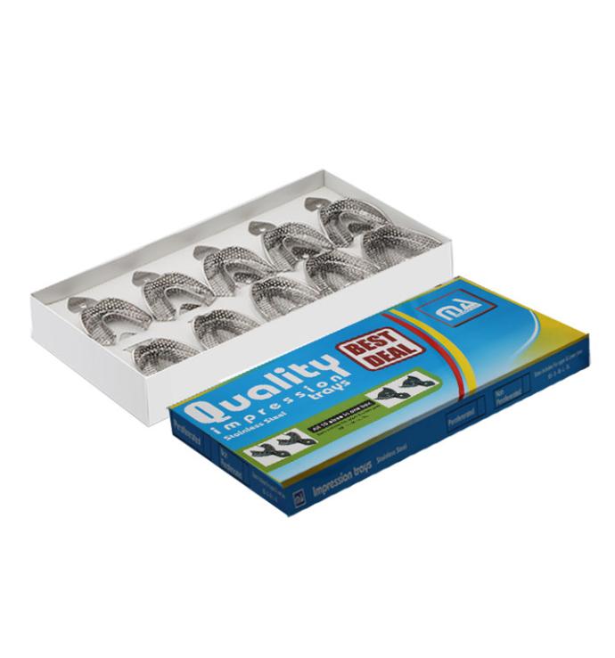 Impressiontray set, Perforateded with retentions rim - 10 pc (5+5) OK/UK