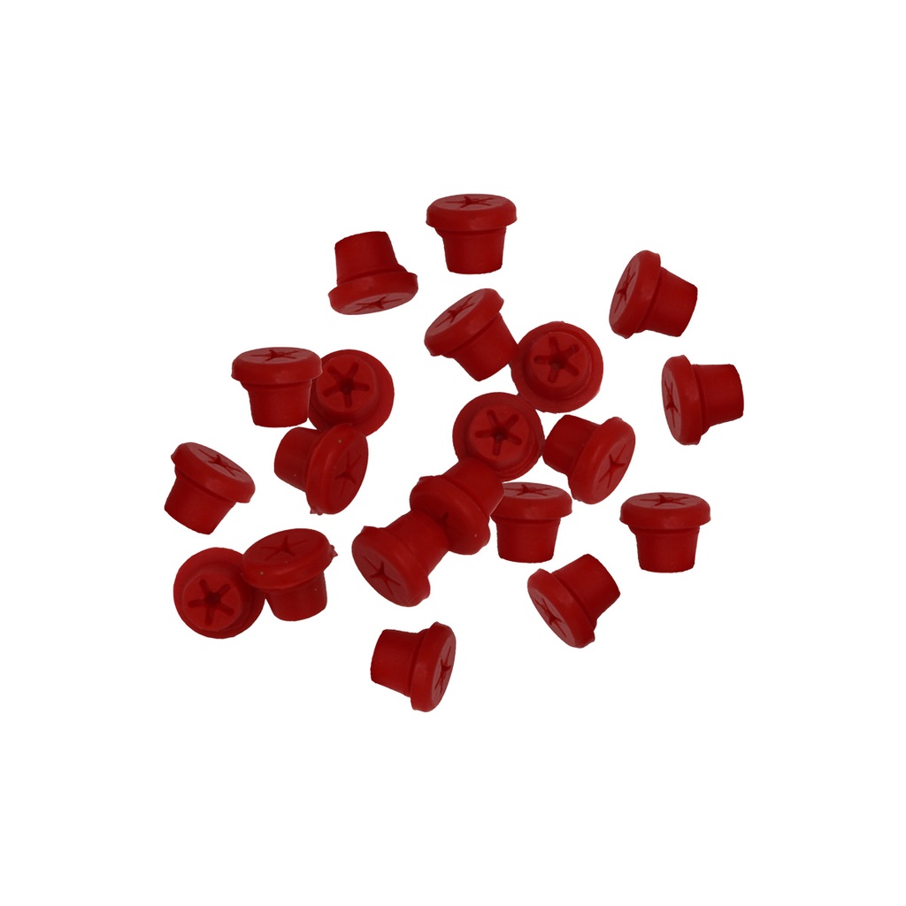Silicone for Bur Holder (accessories) 20 pcs, Red