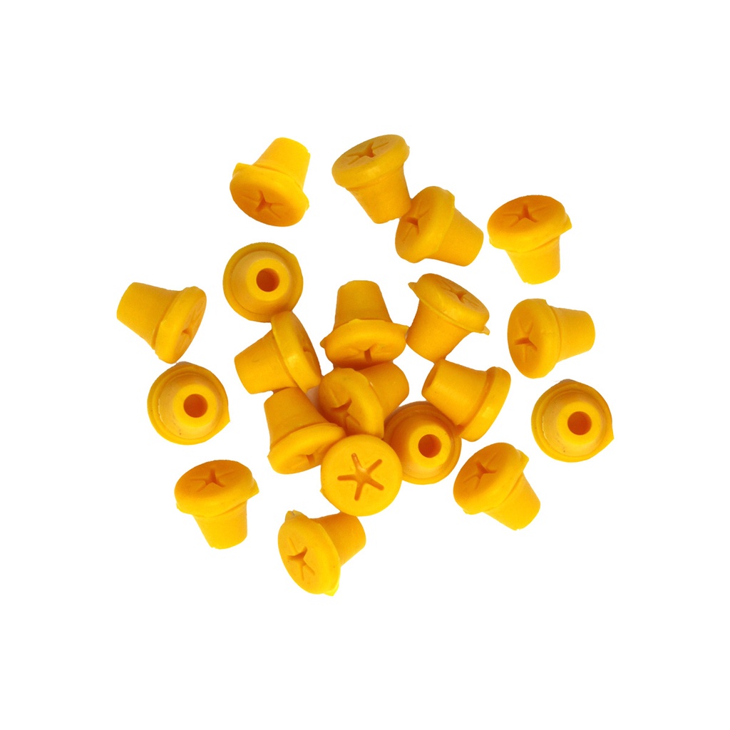 Silicone for Bur Holder (accessories) 20 pcs, Yellow