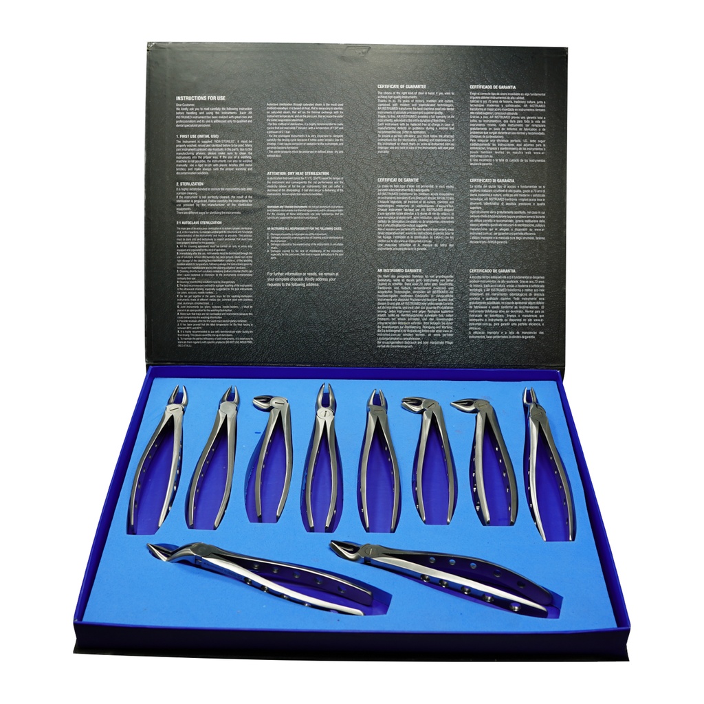 Extracting Forceps Set for (Adults) Set of 10 PCS.
