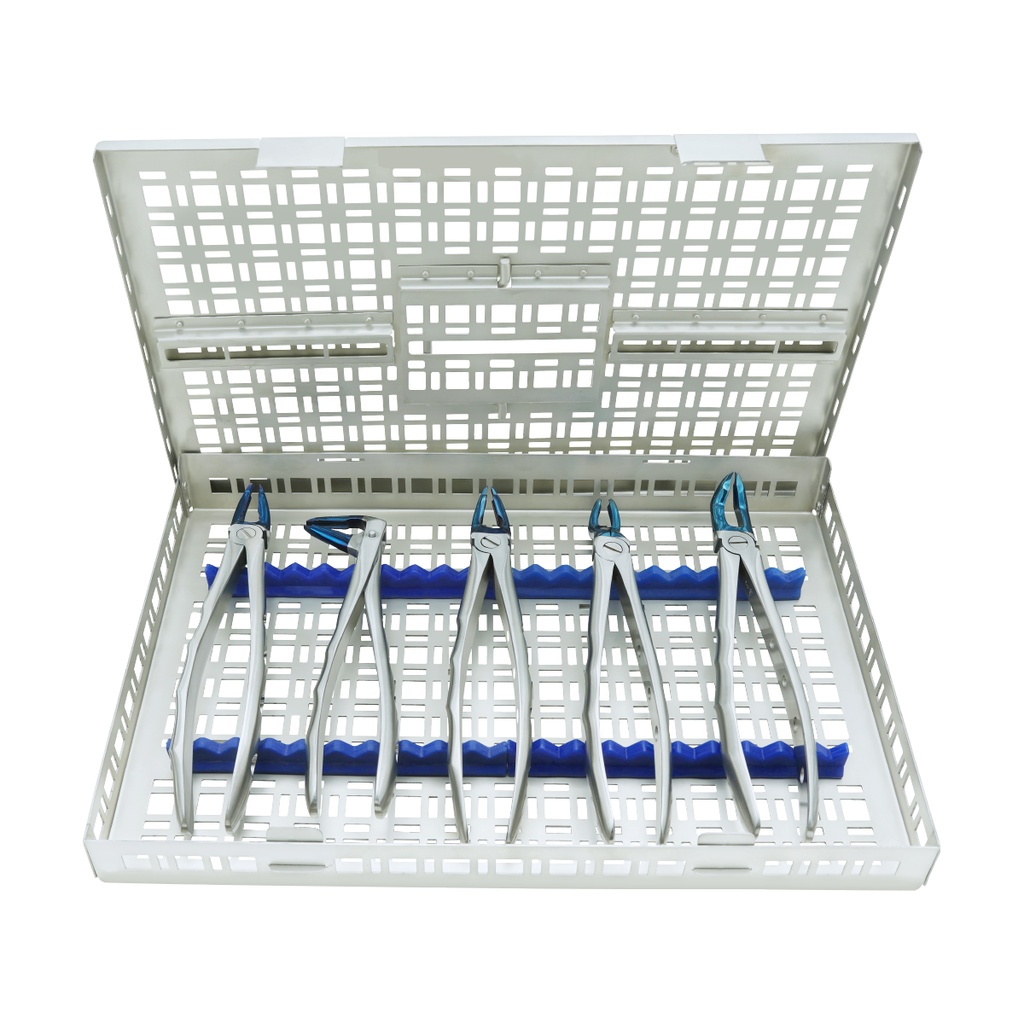 Extracting Forceps Set of 5 Blue Plasma With Box  