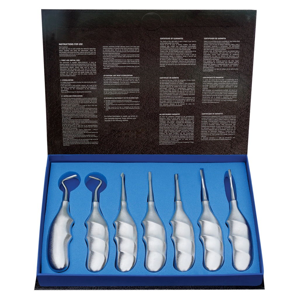 Root Elevators Anatomical Handle Set of 7