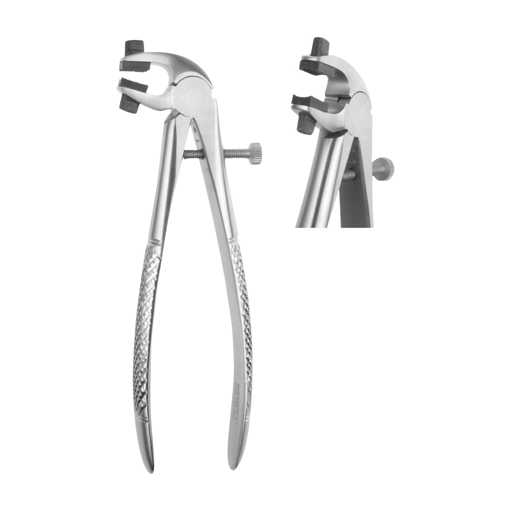 Crown Remover Pliers  Angled with Rubber Retentive 15.5cm