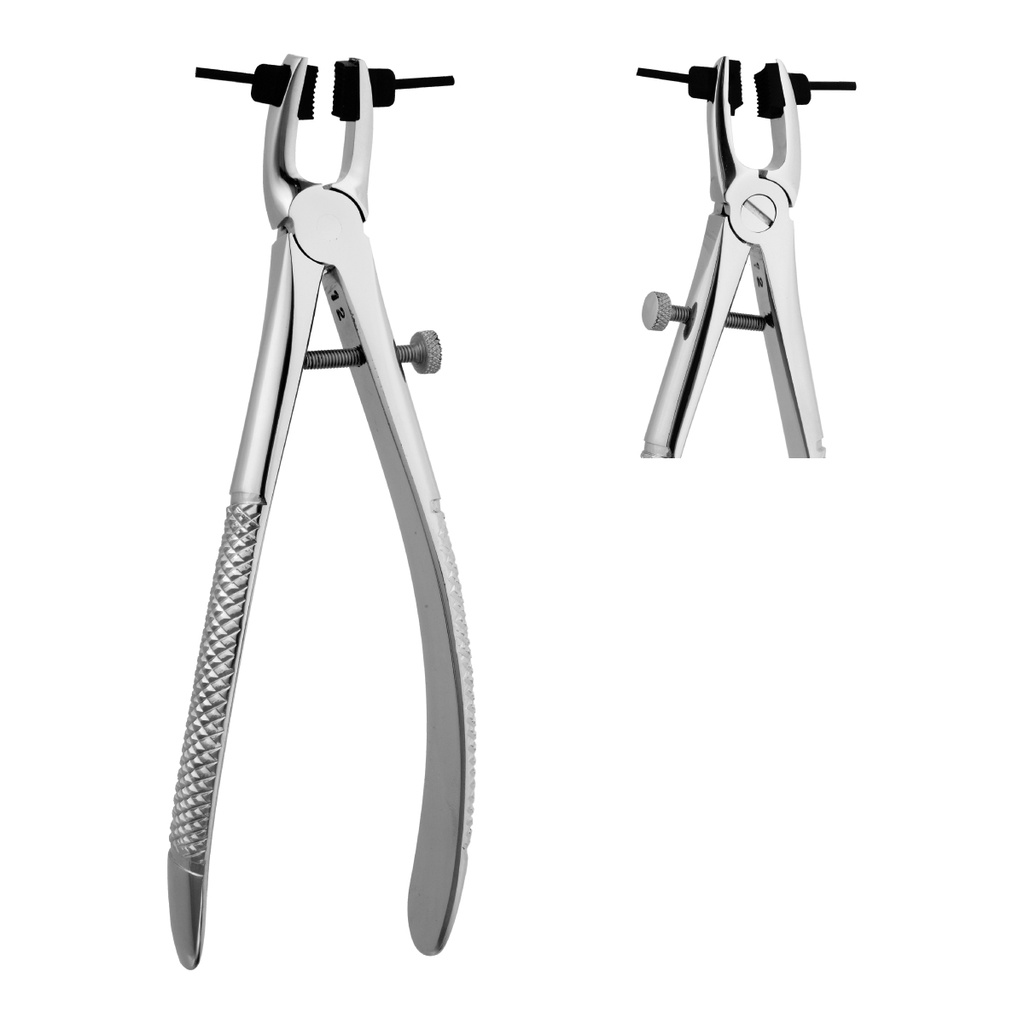 Crown Remover Pliers  Angled with Rubber Retentive 17.5cm