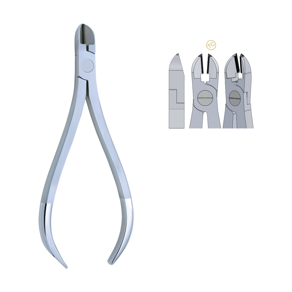 Pin & Ligature Cutter 7° max 0.40mm .016″ Wire  (TC)