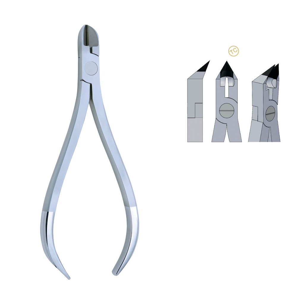 Pin & Ligature Cutter, 45° max 0.30mm .012″ Wire  (TC)