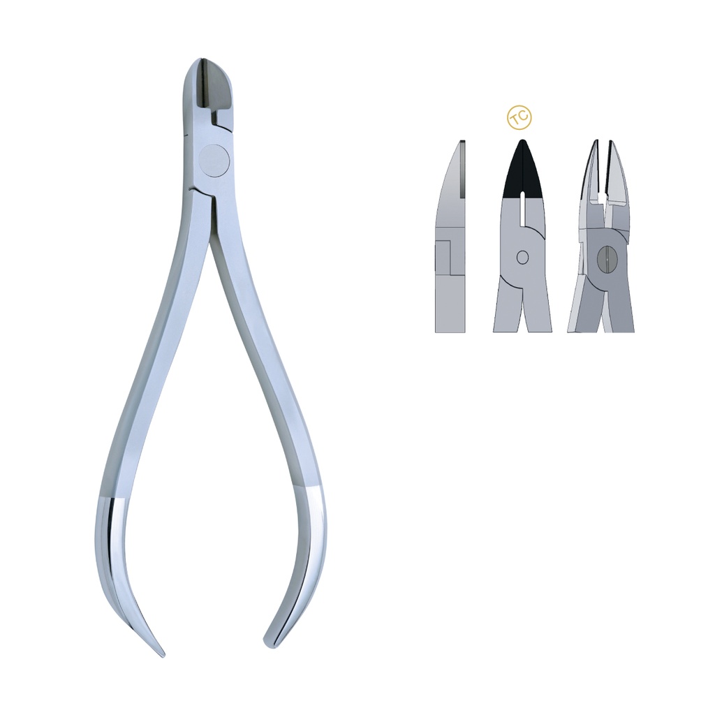 Pin and Ligature Cutter Fine Point max 0.30mm .012″ Wire  (TC)