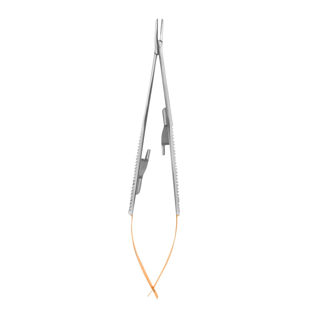 Needle Holder Castroviejo Curved wire 5-0, 6-0, 7-0 18cm (TC) Gold