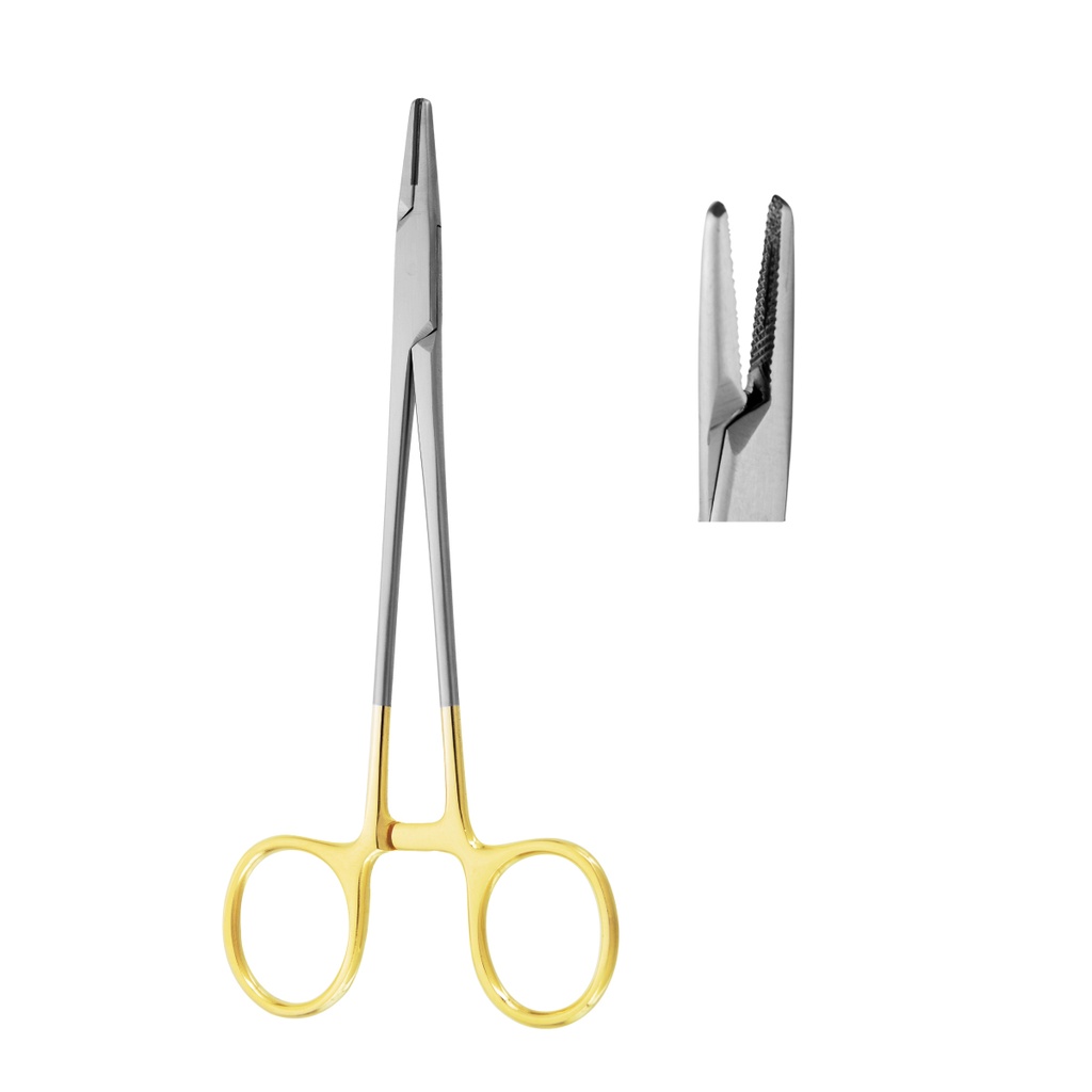 Mayo Hegar Needle Holder 18cm (TC) Gold