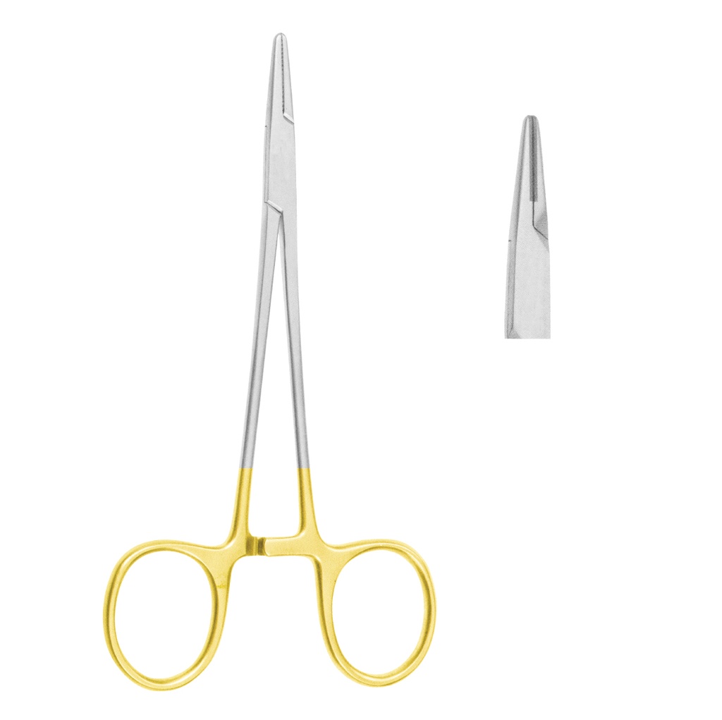 Halsey Needle Holder 13cm (TC) Gold