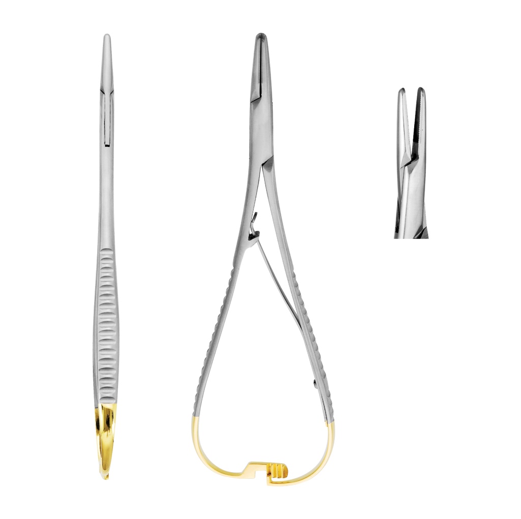 Needle Holder Lichtenberg Straight wire 2-0,3-0, 4-0 17cm (TC) Gold