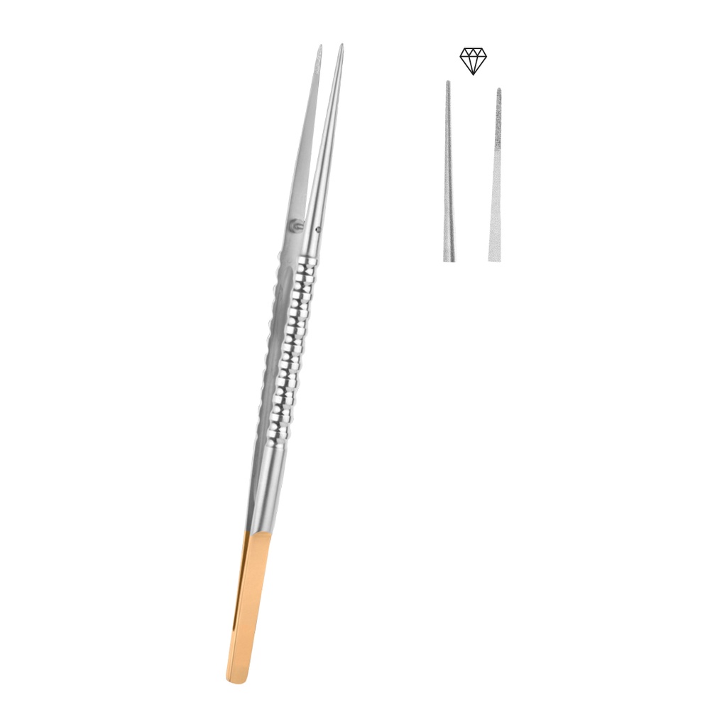 Tweezer Diamond Coating Straight 18cm