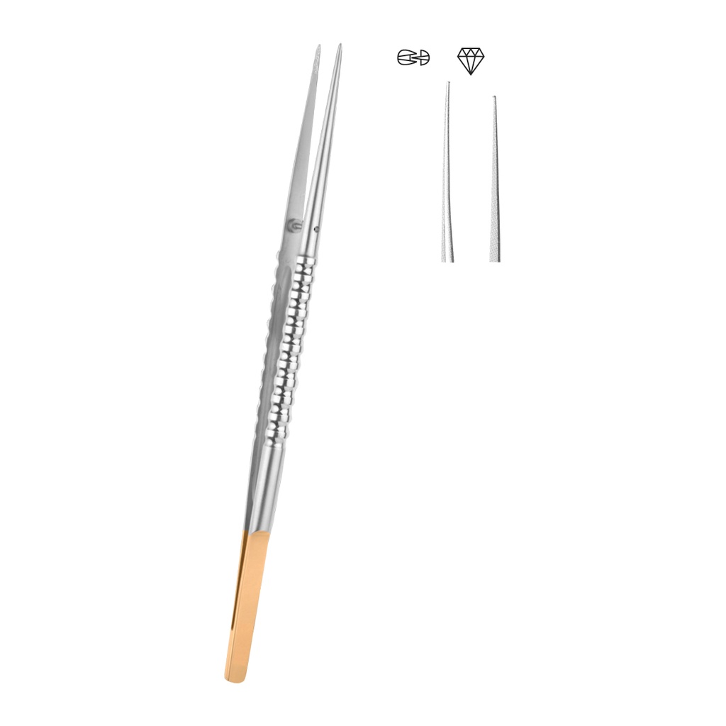 Tweezer Diamond Coating 1:2 Straight 18cm