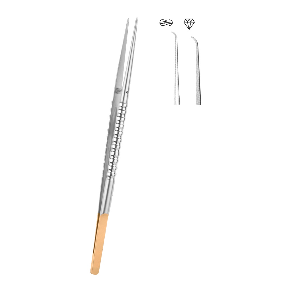 Tweezer Diamond Coating 1:2 Curved 18cm