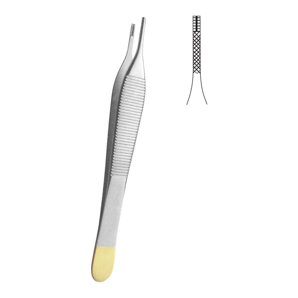 Adson Brown 9:9 Teeth 12cm (TC) Gold