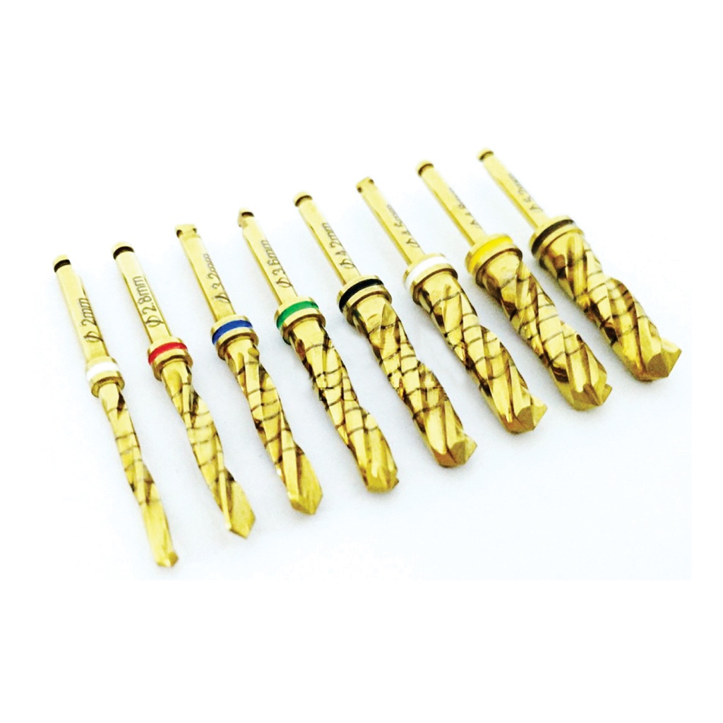 Tri-Spade Implant Drills with Titanium NiTride Coating 2.8mm