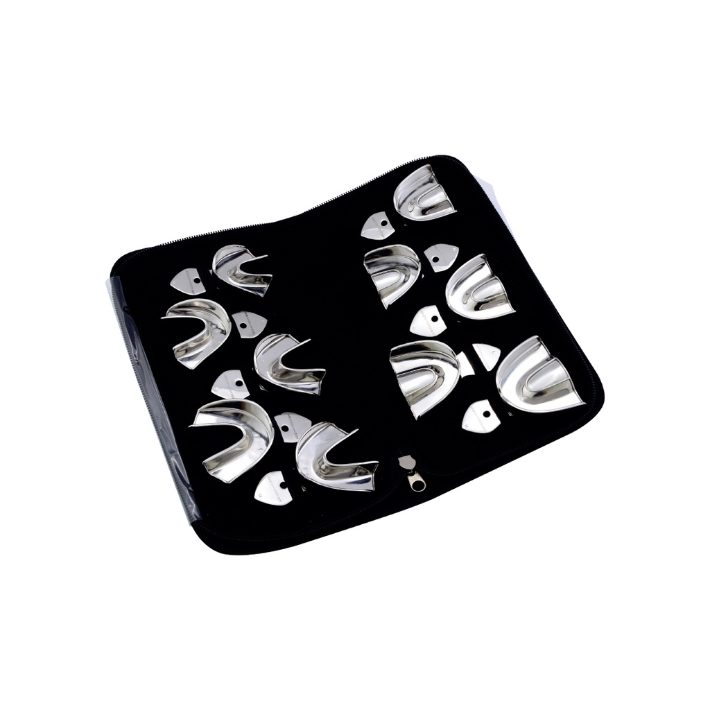 Set of 10 (Impression Trays) Rimlock Solid XS-S-M-L-XL Upper/Lower
