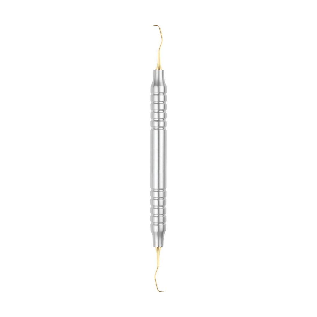 Curette Gracey 1-2 with Titanium Gold Coating 175mm Hollow Handle 10 mm 