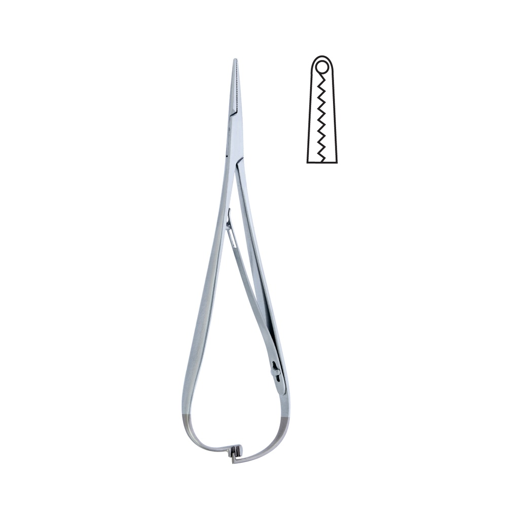 Elastomeric Ligature Placing Forceps with Groove 14cm