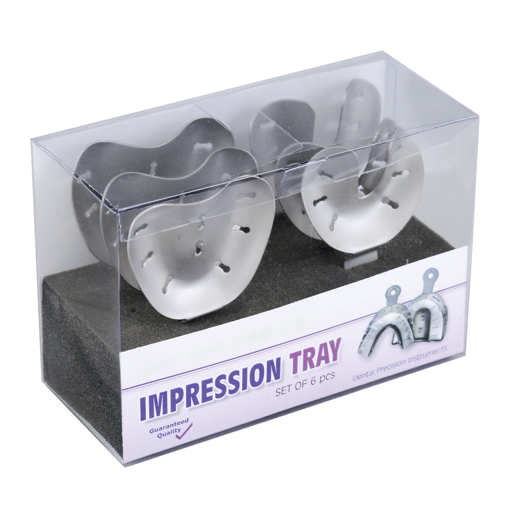 Full Denture Perforated S-M-L Upper/Lower (Set of 6 Impression Trays)