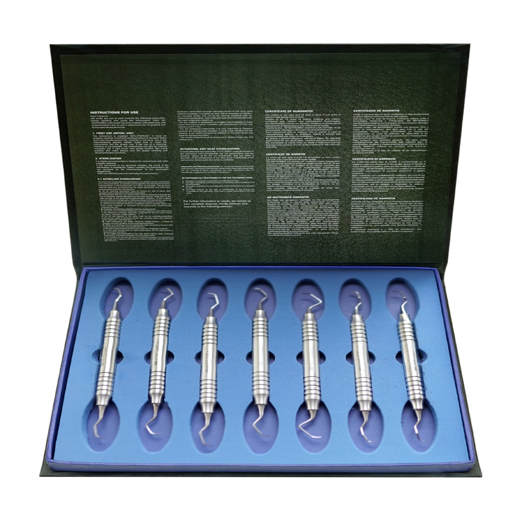 Gracey Curettes Gold Set of 7 10mm Handle