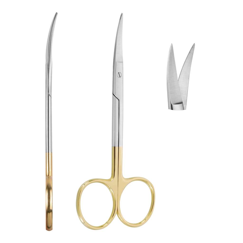 Scissor (TC) Iris Curved 11.5cm Gold