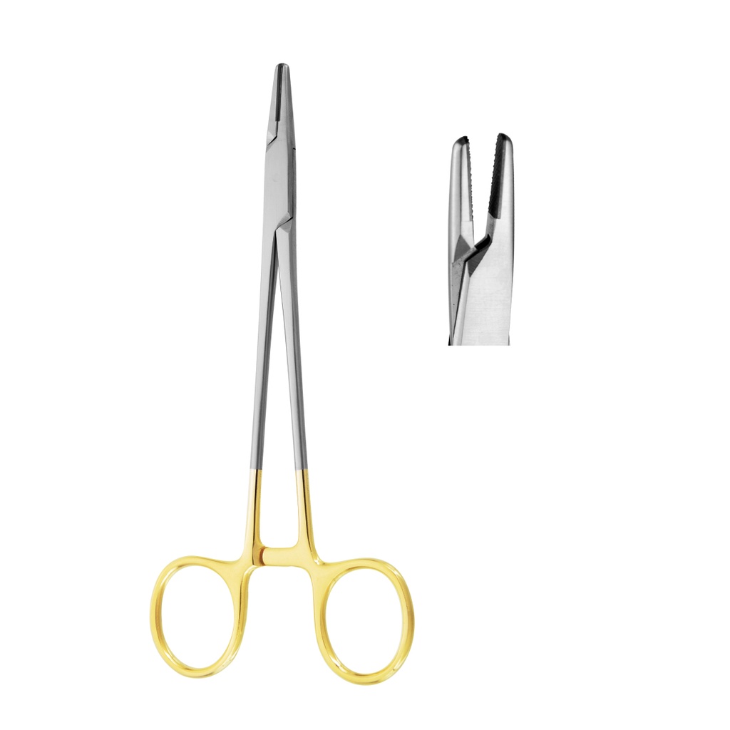 Needle Holder Mayo-Hegar Straight wire 3-0, 4-0, 5-0, 6-0, 13cm (TC) Gold