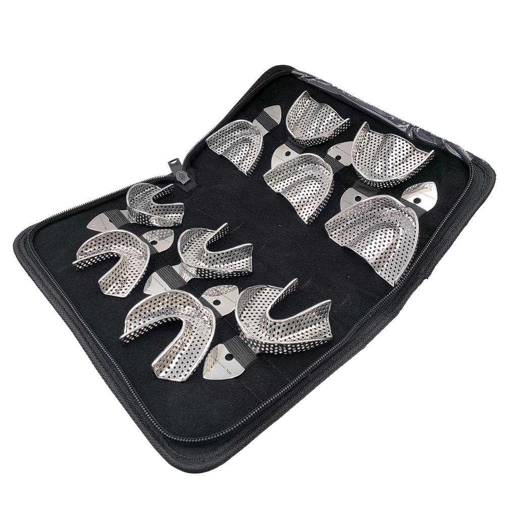 Set of 10 (Impression Trays) Rimlock Perforated XS-S-M-L-XL Upper/Lower