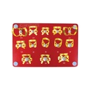 Rubber Dam Clamps 13 Pcs Kit Red Silver Plate Gold Clamps