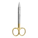 Scissor (TC) Beebe Scissor Curved 12cm Saw Edge Gold