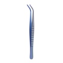 Tweezer For Pin &  Abutments Titanium Blue Curved